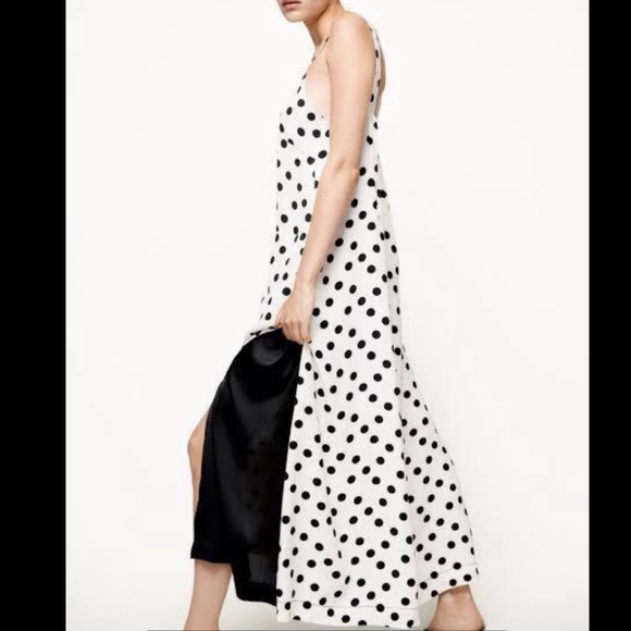 New with tags Zara dress.  White with black polka dots. Size Xs - Picture 2 of 13